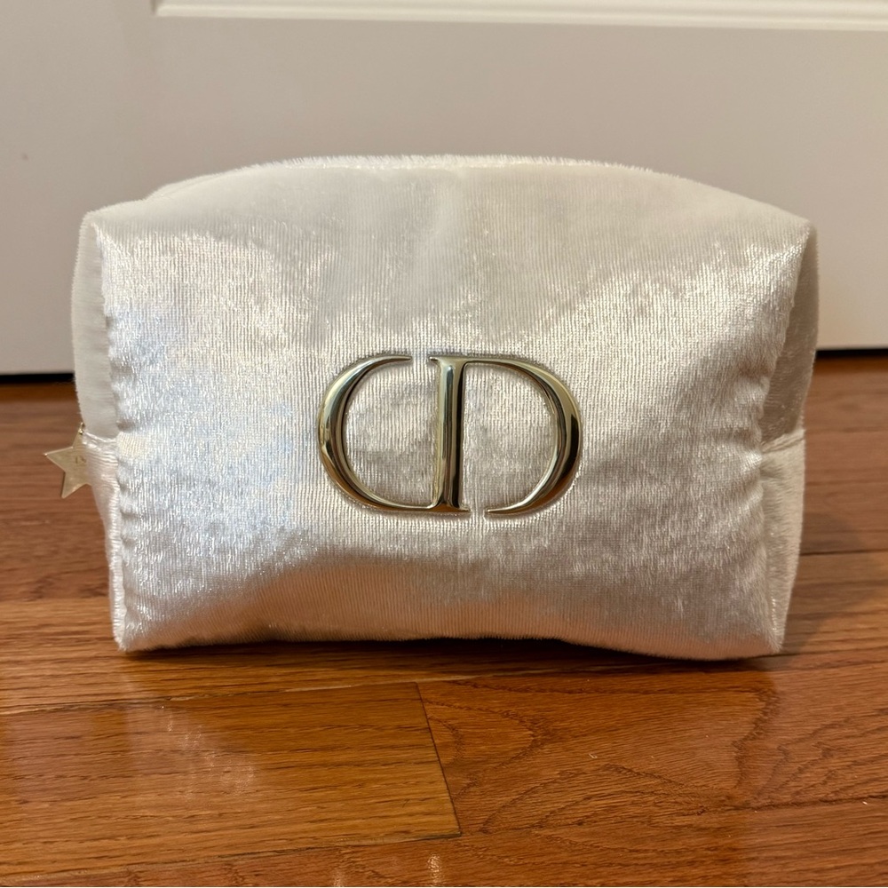 Dior Shimmering Cream Pouch with Gold Logo
